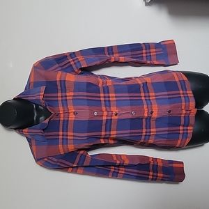 J. Crew Petite Plaid Button Up Top